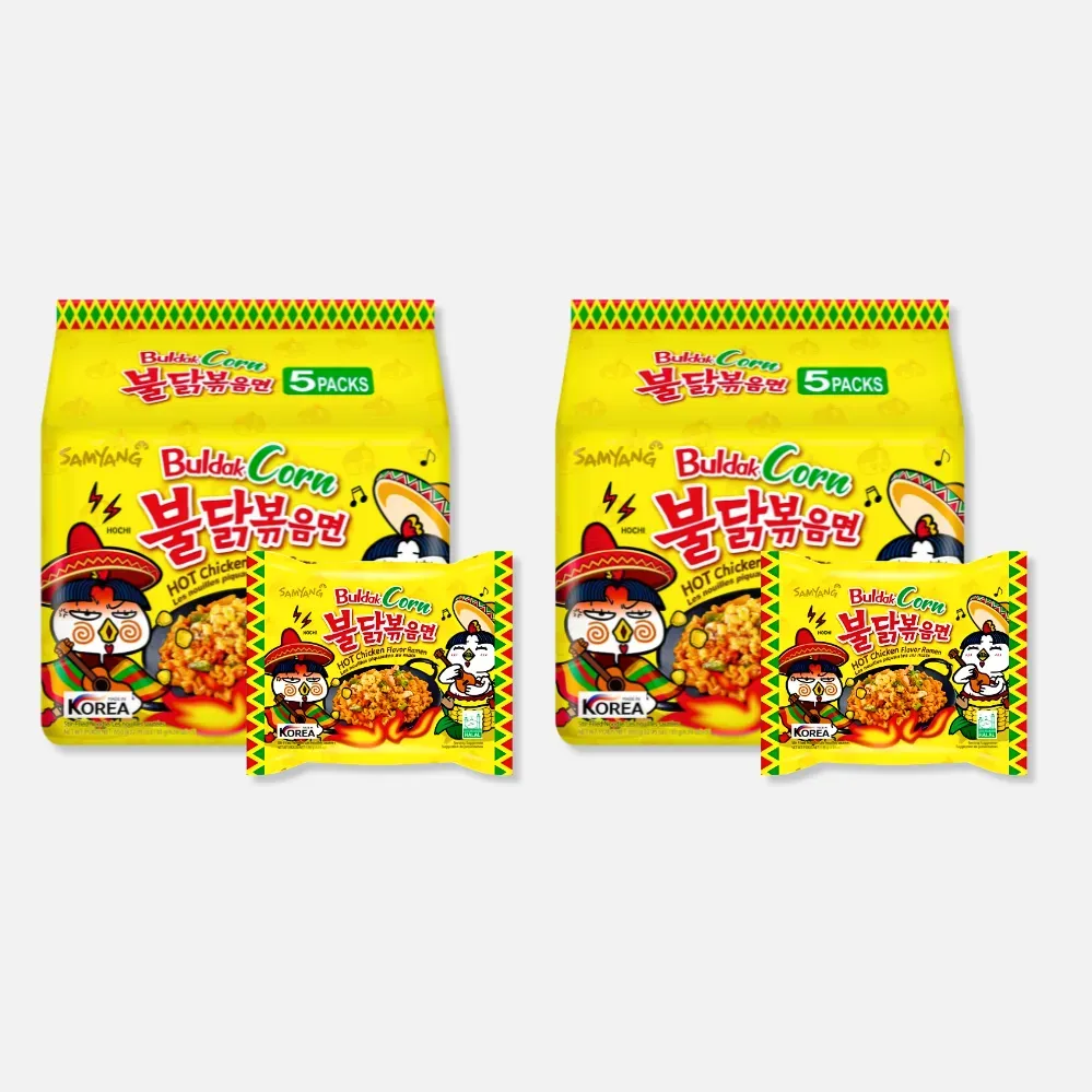 Samyang Buldak Ramen Corn (Sweet and salty corn flavor) — packaging view 3