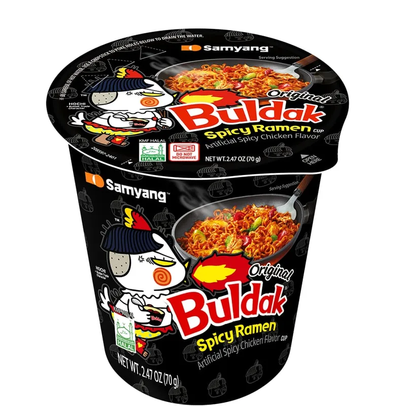 Samyang Buldak original flavour cup noodles